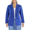 Bar Iii Plus Womens Double-breasted Suit Separate Open-front Blazer