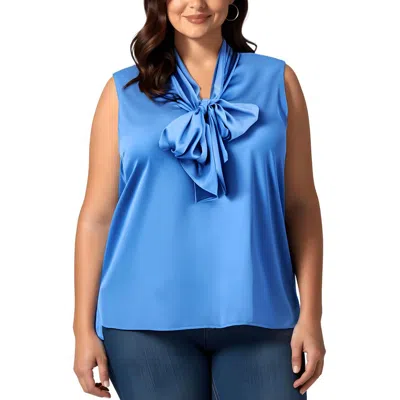 Bar Iii Plus Womens Lightweight Satin Blouse