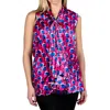 Bar Iii Plus Womens Printed Polyester Blouse