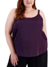 Bar Iii Plus Womens Sleeveless Cami Tank Top In Multi