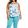 Bar Iii Plus Womens Solid Satin Pullover Top