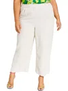 Bar Iii Plus Womens Textured Pockets Wide Leg Pants In Multi