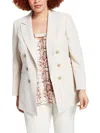 Bar Iii Plus Womens Textured Suit Separate Double-breasted Blazer In Multi