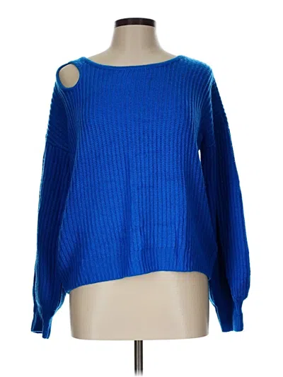 Pre-owned Bar Iii Pullover Sweater In Blue