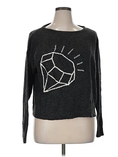 Pre-owned Bar Iii Pullover Sweater In Gray