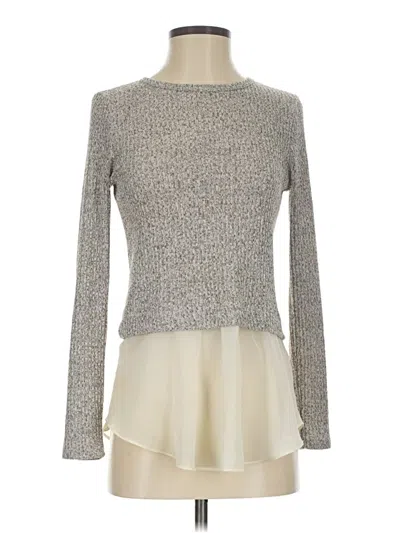 Pre-owned Bar Iii Pullover Sweater In Silver