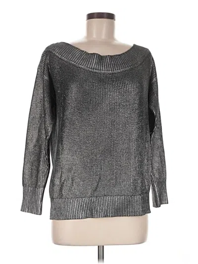 Pre-owned Bar Iii Pullover Sweater In Silver