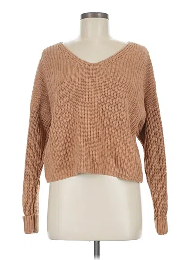 Pre-owned Bar Iii Pullover Sweater In Tan