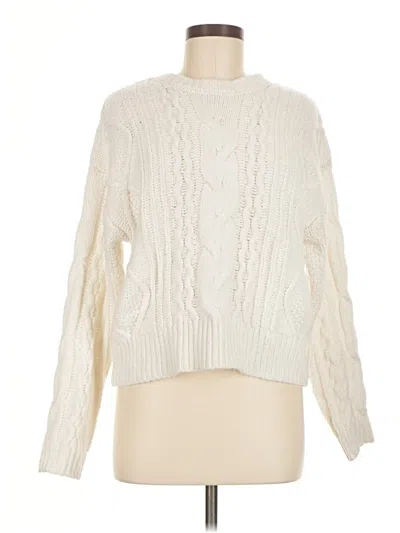 Pre-owned Bar Iii Pullover Sweater In White