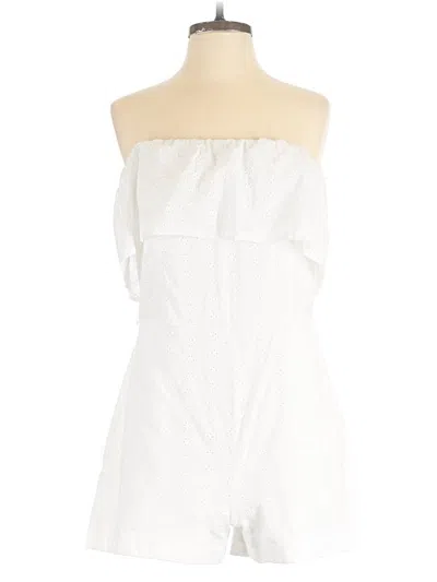 Pre-owned Bar Iii Romper In White