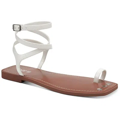 Bar Iii Ryanne Womens Patent Toe Loop Strappy Sandals In Multi