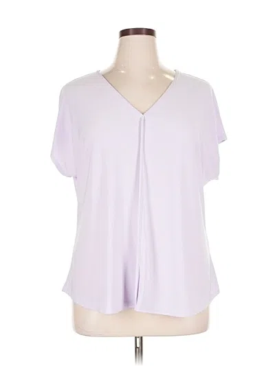 Pre-owned Bar Iii Short Sleeve Blouse In Purple