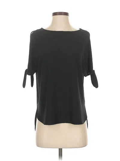 Bar Iii Short Sleeve Top Black Cold Shoulder Neckline Tops