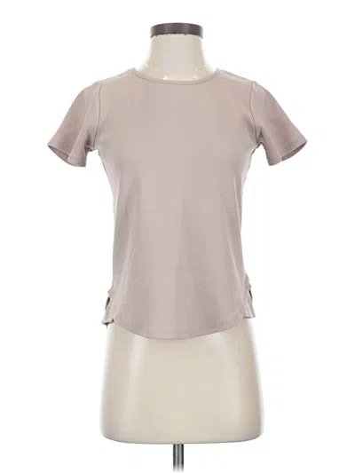 Pre-owned Bar Iii Short Sleeve Top Gray Keyhole Neckline Tops
