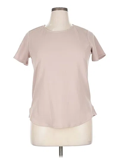 Pre-owned Bar Iii Short Sleeve Top Pink Crew Neck Tops