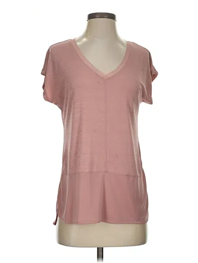 Pre-owned Bar Iii Short Sleeve Top Pink V-neck Tops
