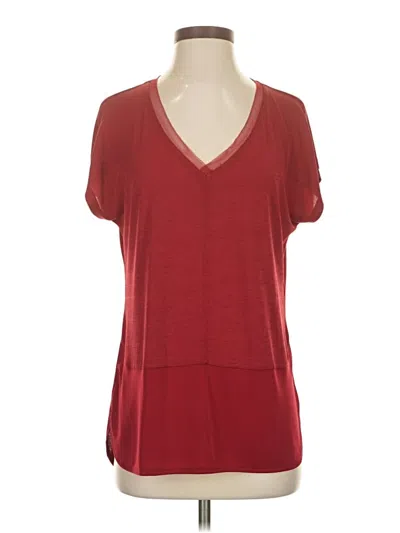Pre-owned Bar Iii Short Sleeve Top Red V Neck Tops