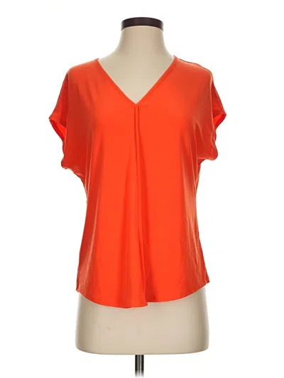 Pre-owned Bar Iii Short Sleeve T-shirt In Orange