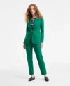 Bar Iii Single Button Jacket Mesh T Shirt Compression Pants Macys Exclusive In Green