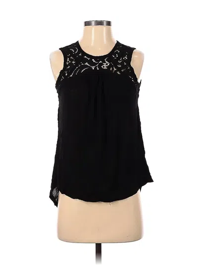 Pre-owned Bar Iii Sleeveless Blouse In Black