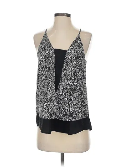 Pre-owned Bar Iii Sleeveless Blouse In Black