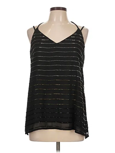 Pre-owned Bar Iii Sleeveless Blouse In Black
