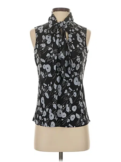 Pre-owned Bar Iii Sleeveless Blouse In Black