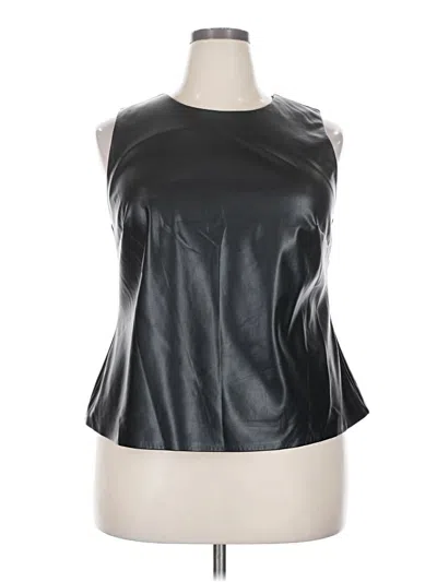 Pre-owned Bar Iii Sleeveless Blouse In Black