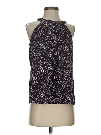 Pre-owned Bar Iii Sleeveless Blouse In Black