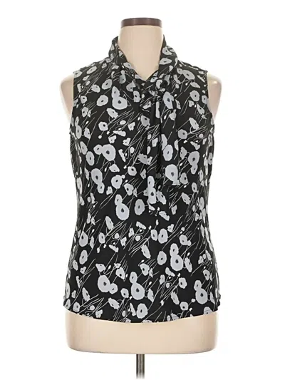 Pre-owned Bar Iii Sleeveless Blouse In Black