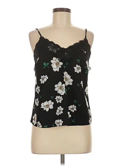Pre-owned Bar Iii Sleeveless Blouse In Black