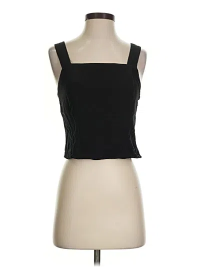 Pre-owned Bar Iii Sleeveless Blouse In Black