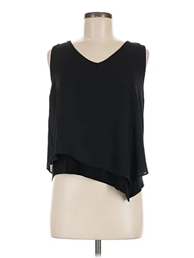 Pre-owned Bar Iii Sleeveless Blouse In Black