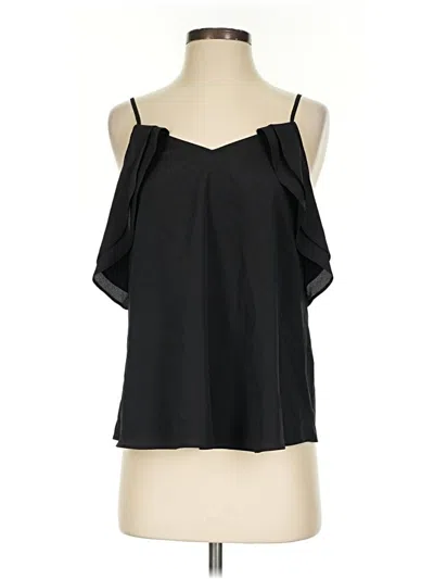 Pre-owned Bar Iii Sleeveless Blouse In Black