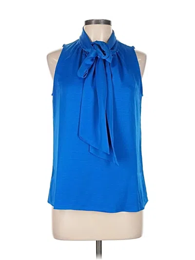 Pre-owned Bar Iii Sleeveless Blouse In Blue