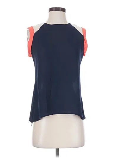 Pre-owned Bar Iii Sleeveless Blouse In Blue