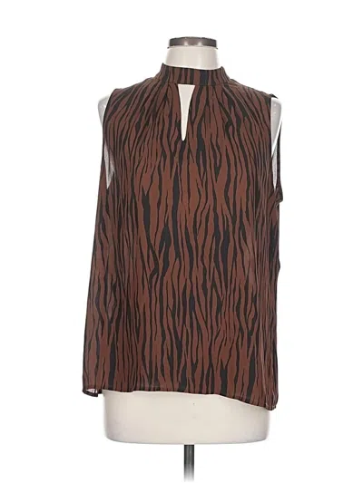 Pre-owned Bar Iii Sleeveless Blouse In Brown