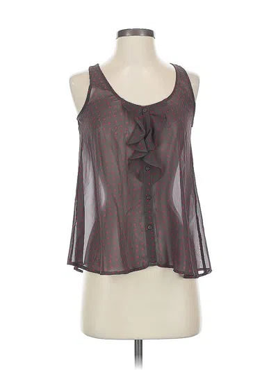Pre-owned Bar Iii Sleeveless Blouse In Gray
