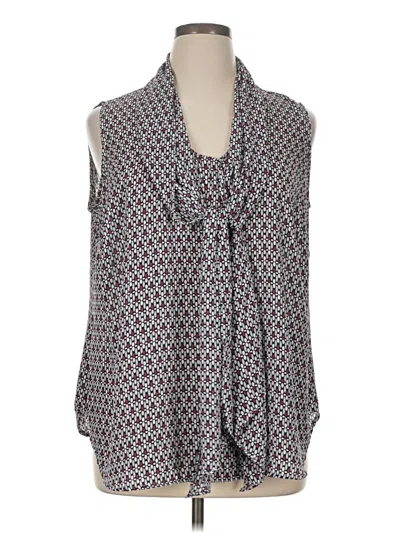 Pre-owned Bar Iii Sleeveless Blouse In Gray