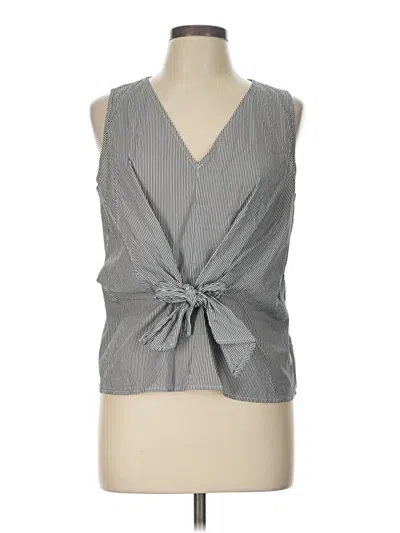 Pre-owned Bar Iii Sleeveless Blouse In Gray