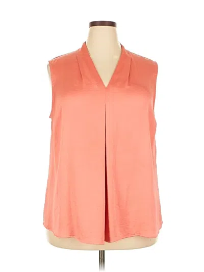 Pre-owned Bar Iii Sleeveless Blouse In Orange