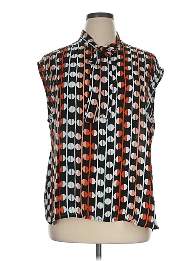 Pre-owned Bar Iii Sleeveless Blouse In Orange