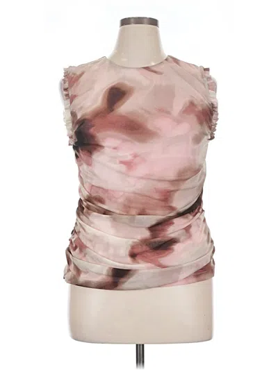 Pre-owned Bar Iii Sleeveless Blouse In Pink