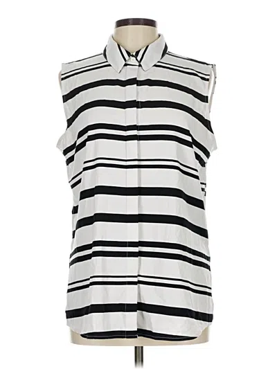 Pre-owned Bar Iii Sleeveless Blouse In Silver