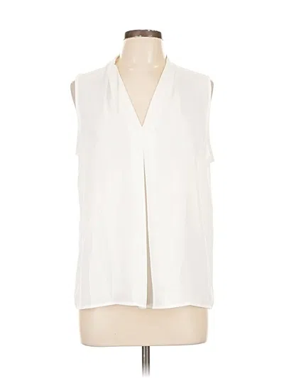 Pre-owned Bar Iii Sleeveless Blouse In White