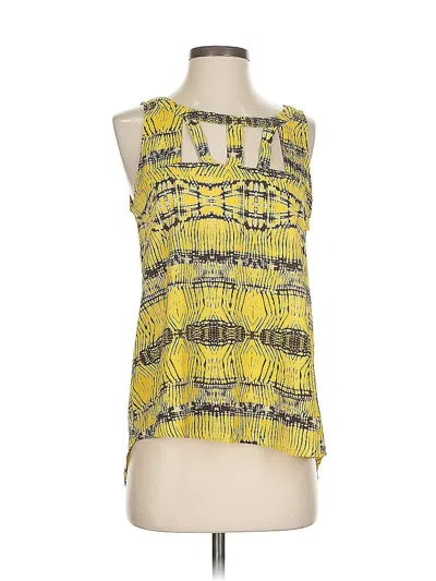 Pre-owned Bar Iii Sleeveless Blouse In Yellow