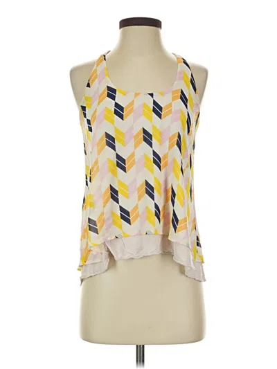 Pre-owned Bar Iii Sleeveless Blouse In Yellow