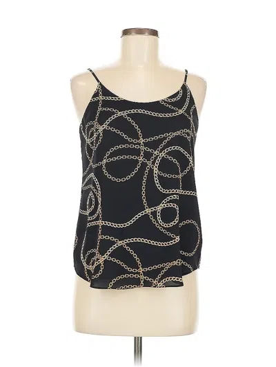 Pre-owned Bar Iii Sleeveless Top Black Halter Neckline Tops