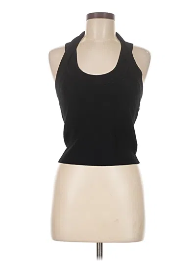 Pre-owned Bar Iii Sleeveless Top Black Halter Neckline Tops