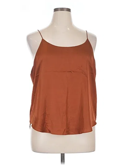 Pre-owned Bar Iii Sleeveless Top Brown Halter Neckline Tops